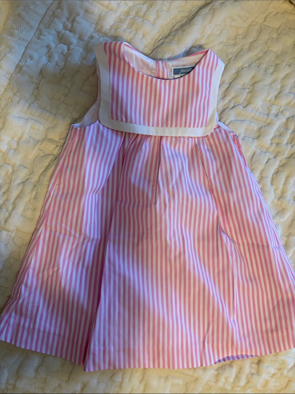 Classic Pink Striped Sailor Dress for Girls jacadi